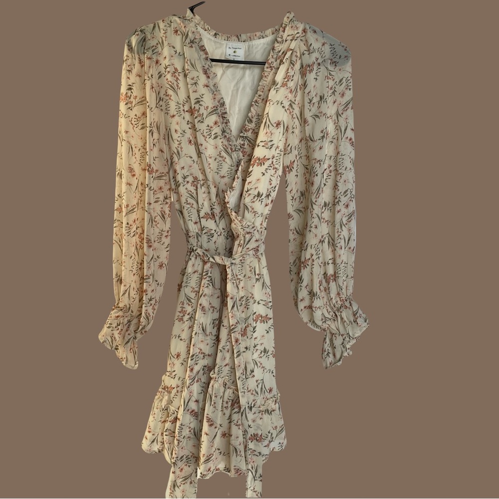 Long Sleeve Floral Mini Dress